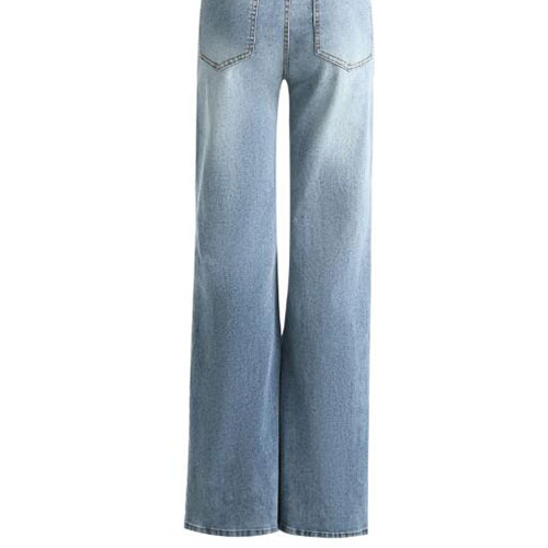 High quality women's wide leg denim pants