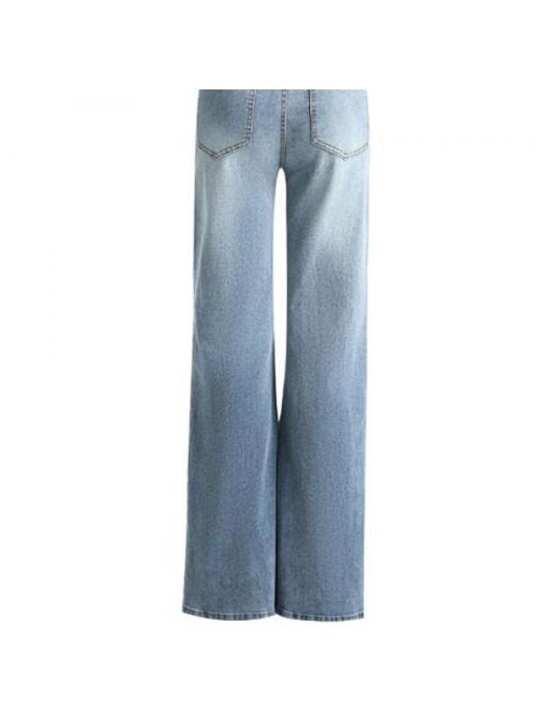 High quality women's wide leg denim pants